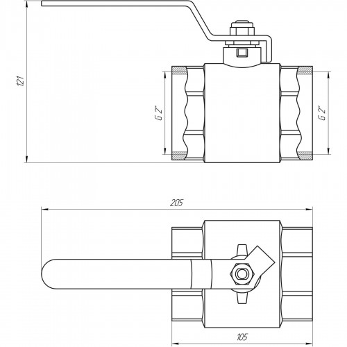 Кран кульовий прямий Q PROFESSIONAL 2″ ВВ КР QP151 PN40