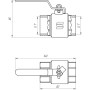 Кран кульовий прямий SELBA 1″ ВВ КР SL1506