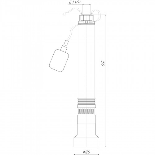 Насос колодезный OPTIMA OP 5,1 - 40/5 F 0,37 кВт, P max=0,45 кВт( с поплавком )