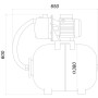 Насосна станція SAER TRX-4 PL ss- 50л нерж. (Насос M-97-N PL нерж. 0,55кВт) фото 1