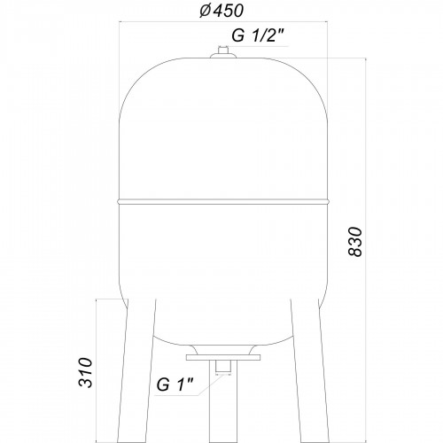 Гідроакумулятор 80л Zilmet ultra-pro 10bar ВЕРТИКАЛЬНИЙ ( 1100008004 )