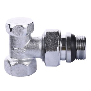 Кран радиаторный угловой SOLOMON 1/2″ с резиновым уплотнителем 160405 под ключ