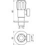 Кран вентильный угловой Professional 1/2″X3/4″ NV-QP999