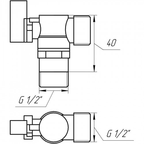 Изображение Кран шаровый угловой SOLOMON 1/2"х1/2" A7172