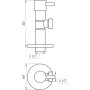 Кран полуоборотный угловой SOLOMON 1/2″х1/2″ Lazer 7076