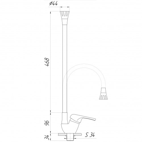 Изображение Смеситель для кухни Globus Lux Solly GLSO-0203SA-G03