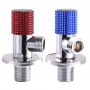 Комплект кранов угловых керамика SOLOMON EXCLUSIVE 1/2”X1/2” 9889 RED/BLUE (2шт комплект)