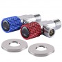 Комплект кранов угловых керамика SOLOMON EXCLUSIVE 1/2”X1/2” 9889 RED/BLUE (2шт комплект)