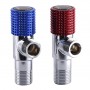 Комплект кранов угловых керамика SOLOMON EXCLUSIVE 1/2”X1/2” 9889 RED/BLUE (2шт комплект)