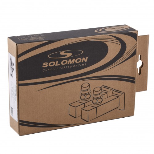 Набор кран полуоборотный угловой с американкой SOLOMON LUX 1/2″ CUBE CHROM 8888 (комплект 2шт)