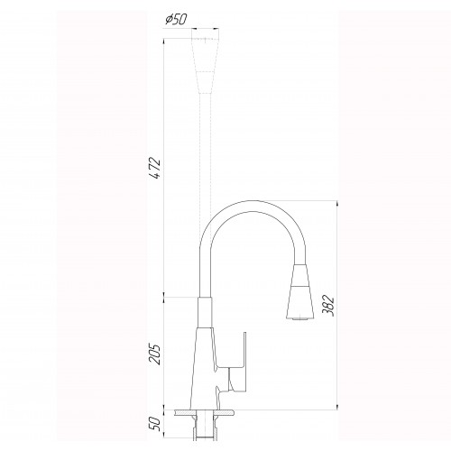 Смеситель для кухни DOMINO Dionis DDD-203SM-GP