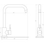 Змішувач для кухні Globus Lux ALPEN SBT1-203L-GP