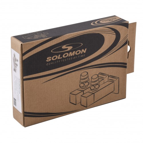 Изображение Набор кран полуоборотный угловой с американкой SOLOMON LUX 1/2″ CUBE WHITE 8888 (комплект 2 шт)