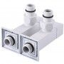 Набор кран полуоборотный угловой с американкой SOLOMON LUX 1/2″ CUBE WHITE 8888 (комплект 2 шт)