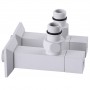 Набір кран напівобертовий кутовий з американкою SOLOMON LUX 1/2″ CUBE WHITE 8888 (комплект 2 шт)