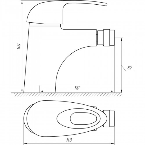 Зображення Змішувач для біде Globus Lux Smart GLSM-0106