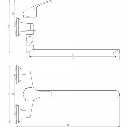 Зображення Змішувач для ванни Globus Lux Solly GLSO-0108