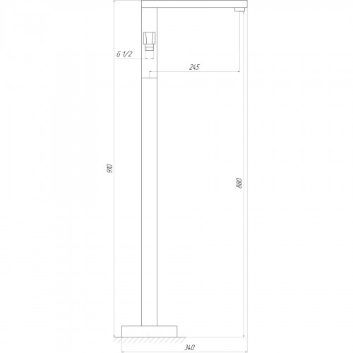 Зображення Змішувач для ванни TOPAZ ODISS TO 18113-H66-BL