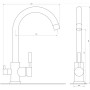 Смеситель для кухни под осмос Globus Lux LAZER GLLR-0333-1-ONIX фото 4