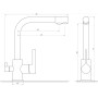 Змішувач для кухні під осмос Globus Lux LAZER GLLR-0444-3-TITANIUM фото 3