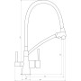 Смеситель для кухни под осмос Globus Lux LAZER GLLR-0700-8-STSTEEL фото 4