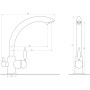 Змішувач для кухні під осмос Globus Lux LAZER GLLR-0777-3-TITANIUM фото 3