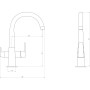 Змішувач для кухні під осмос Globus Lux LAZER GLLR-0999-3-TITANIUM фото 4