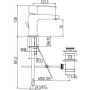 Змішувач для умивальника TRES FLAT-20410301 фото 3