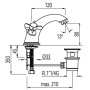 Змішувач для умивальника TRES RETRO Exclusive 5291030161 фото 3