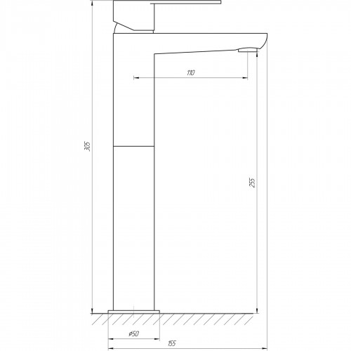 Зображення Змішувач для умивальника TOPAZ BARTS TB 07203-H36