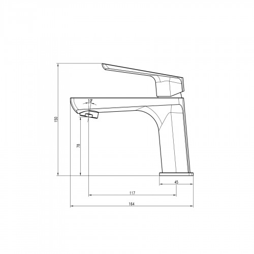 Зображення Змішувач для умивальника TOPAZ LEXI TL 21201-H57-WW