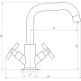 Смеситель для умывальника Globus Lux DUKAT SD4-101S фото 3