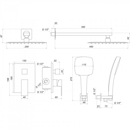 Изображение Душевая система Globus Lux SMART GLM-205