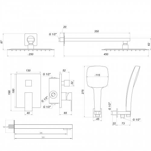 Изображение Душевая система Globus Lux SMART GLM-305L