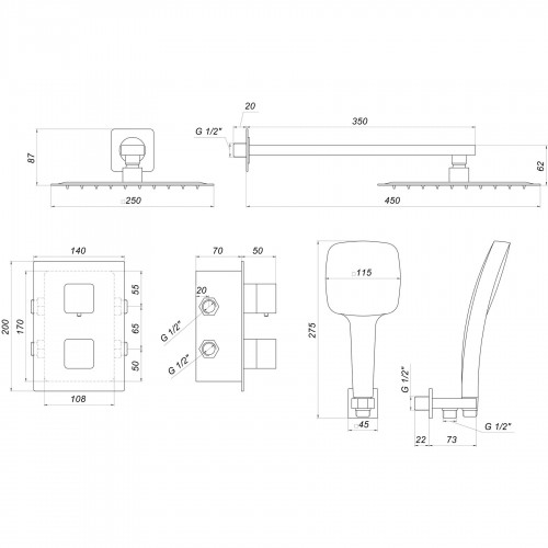 Зображення Душова система Globus Lux SMART GLM-405-BB-TT