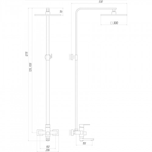 Зображення Душова система DS0026 Globus Lux з гусаком (STYLE)