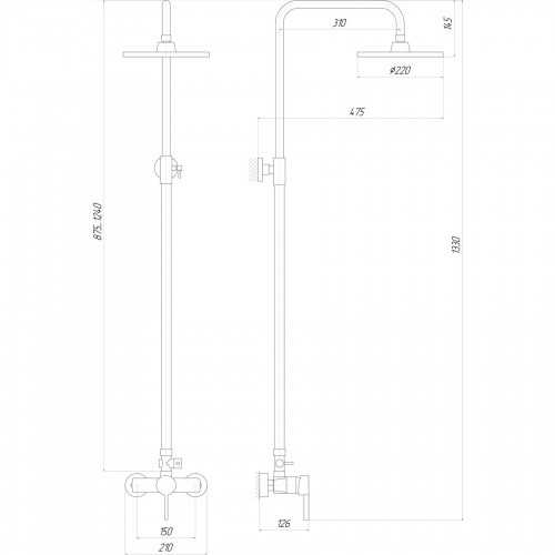 Зображення Душова система Globus Lux LAZER DS-007A