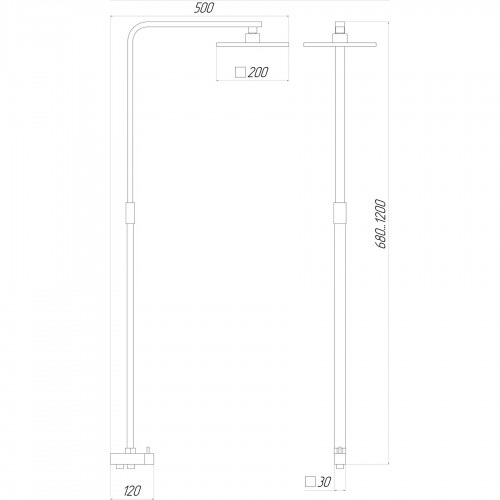 Зображення Душова колона Globus Lux MILANO GL-BAR-0707