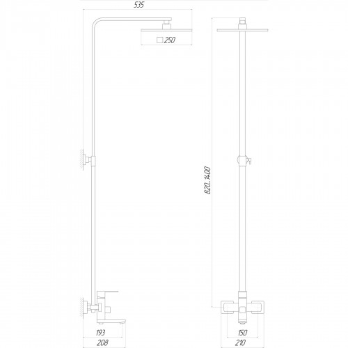 Зображення Душова система Globus Lux SICILIA VAN-SBQ-SH-02