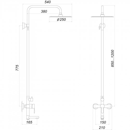 Зображення Душова система Globus Lux MAIN SM-SH-02