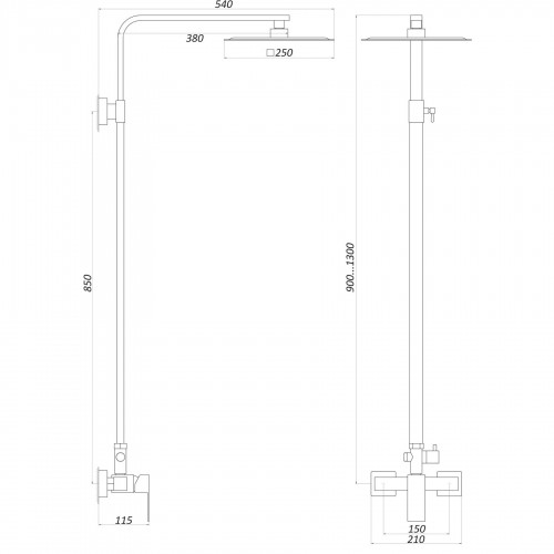 Зображення Душова система Globus Lux SICILIA SBQ-SH-125