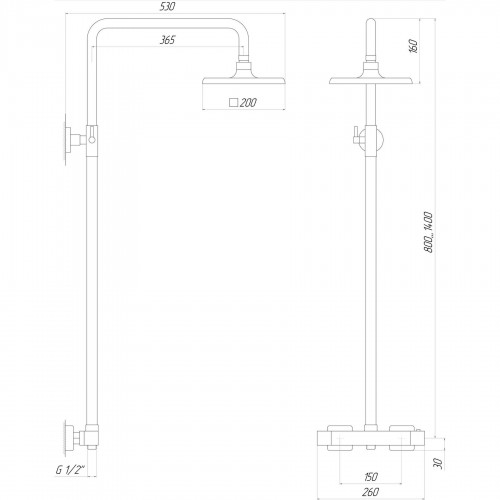 Зображення Душова система Globus Lux Termostatic Q GLM-0040T