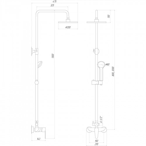 Зображення Душова система DOMINO TORINO DS-TO-004