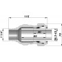 З`єднання пряме зажимне з внутрішньою різьбою AGAflex DN32(39,3-43,1 мм) х 1 1/4″ AK фото 2