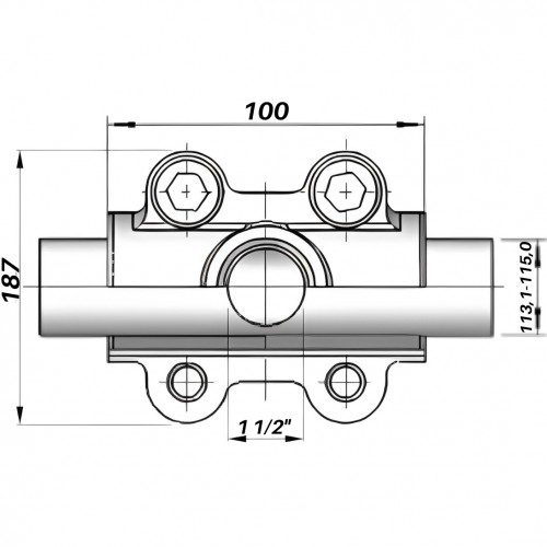 Зображення Врізка в трубу з внутрішньою різьбою AGAflex DN100 (113,1-115,0 мм) х 1 1/2″