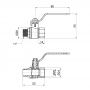 Кран шаровой SD Plus 1/2" ВН для воды прямой рычаг (SD605W15) фото 2