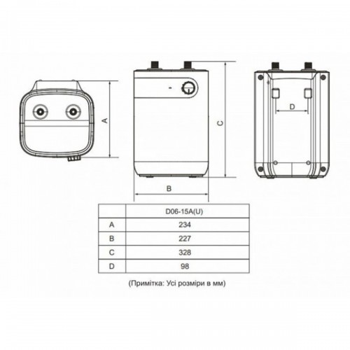 Изображение Водонагреватель Midea D06-15A(U)