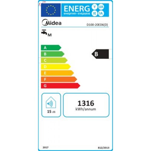 Зображення Водонагрівач Midea PRIME Wi-Fi D100-20ED6 (D)