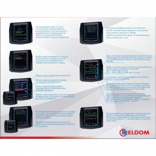 Зображення Водонагрівач Eldom GALANT DRY 60 3x 1000 W DV060DW-W ELDOM