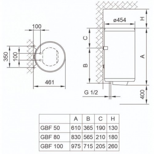Изображение Водонагреватель Tiki GBF 100 UA (700098)